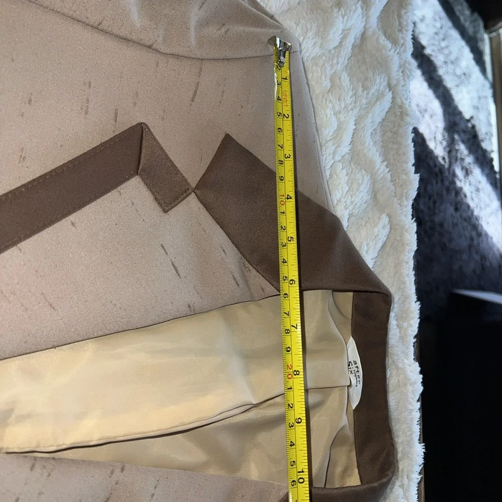 After Six Taupe Blazer with Dark Brown Trim